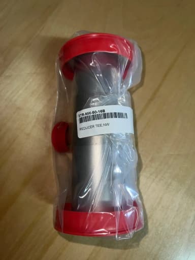 Pfeiffer Nor-Cal ISO-KF NW-50 to NW-16 Reducer Tee