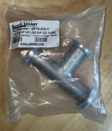 NW16 Vacuum Tee -- New lot of 4pcs